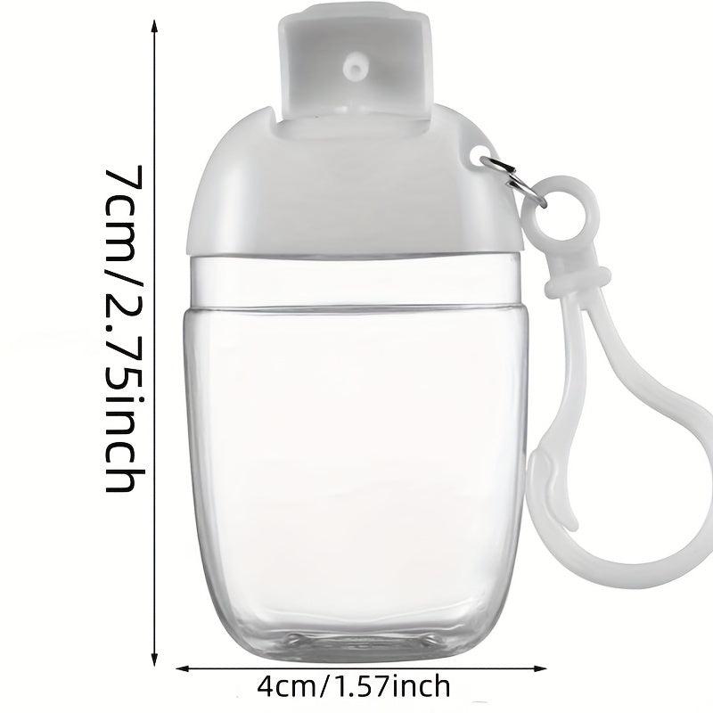 6 Pcs Clear Empty Bottle Hand Sanitizer Travel Holder Keychain