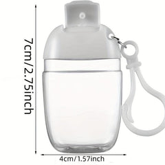 6 Pcs Clear Empty Bottle Hand Sanitizer Travel Holder Keychain