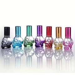 2pcs Skull Shape Glass Spray Perfume Bottle 8ml Mini Travel Refillable Atomizer