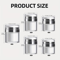 5pcs Airless Pump Dispenser Cream Vacuum Bottle Toiletries Travel Con