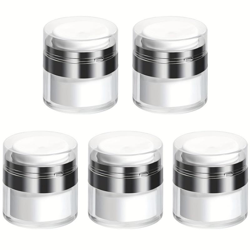 5pcs Airless Pump Dispenser Cream Vacuum Bottle Toiletries Travel Con