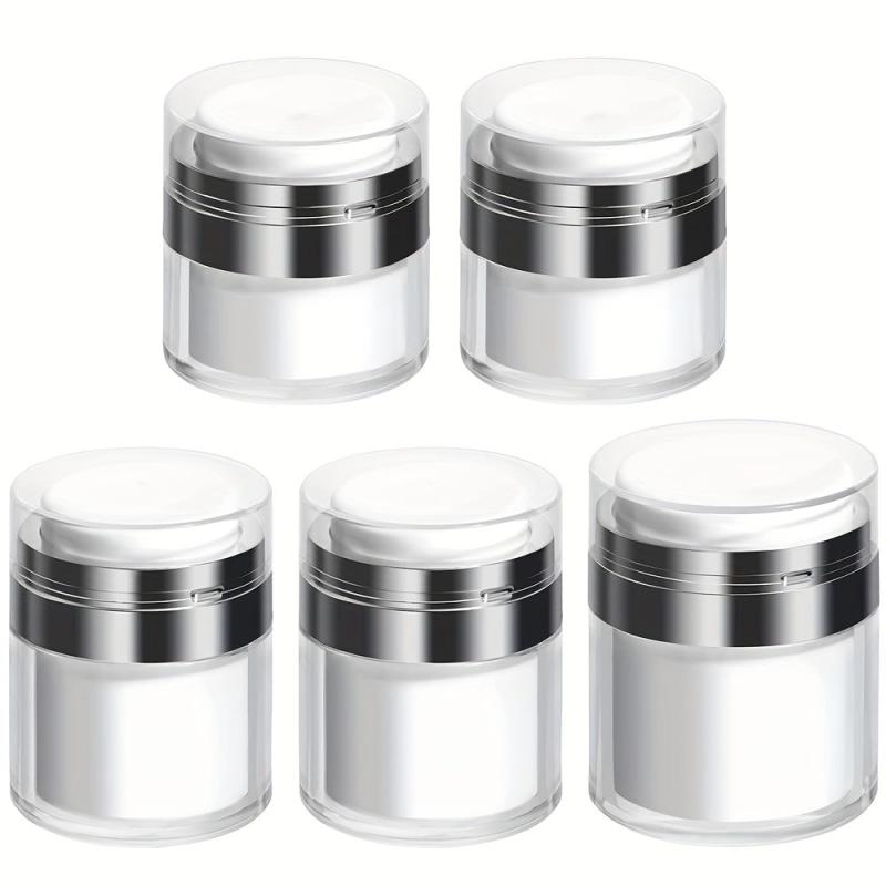 5pcs Airless Pump Dispenser Cream Vacuum Bottle Toiletries Travel Con