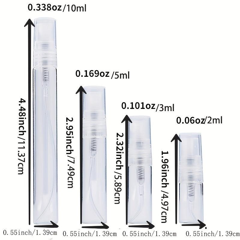 8pcs 3ml Mini Clear Glass Spray Bottle Refillable Perfume Atomizer for Travel