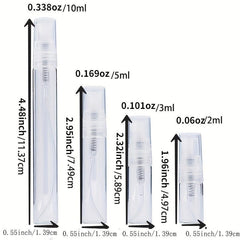 8pcs 3ml Mini Clear Glass Spray Bottle Refillable Perfume Atomizer for Travel