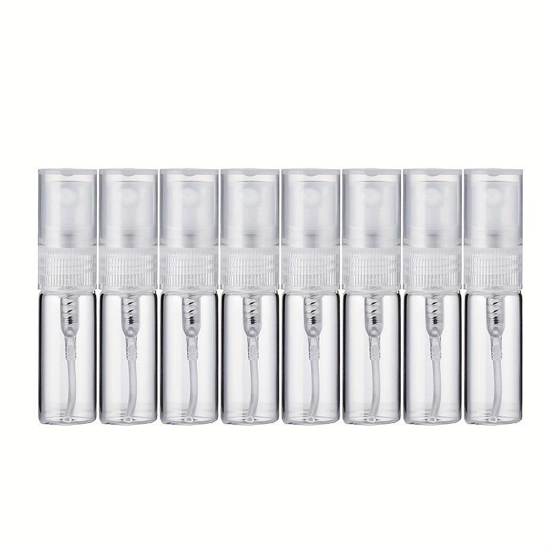 8pcs 3ml Mini Clear Glass Spray Bottle Refillable Perfume Atomizer for Travel