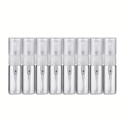 8pcs 3ml Mini Clear Glass Spray Bottle Refillable Perfume Atomizer for Travel