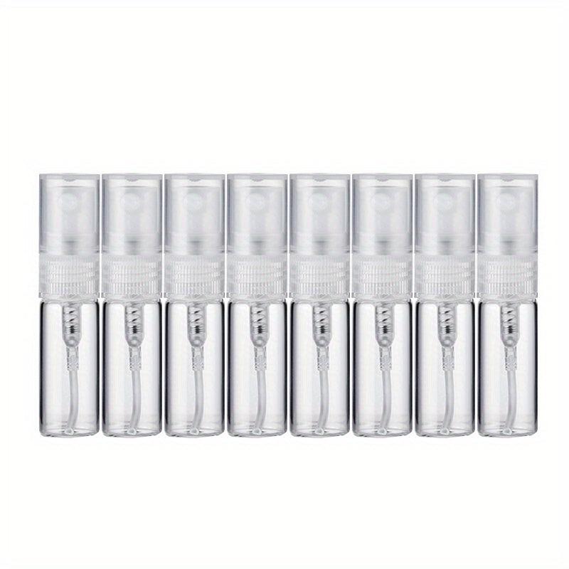 8pcs 3ml Mini Clear Glass Spray Bottle Refillable Perfume Atomizer for Travel