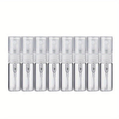 8pcs 3ml Mini Clear Glass Spray Bottle Refillable Perfume Atomizer for Travel