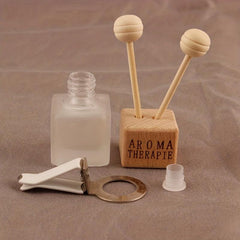 Car Air Outlet Perfume Bottle Clip Empty Square Glass Aromatherapy Diffuser