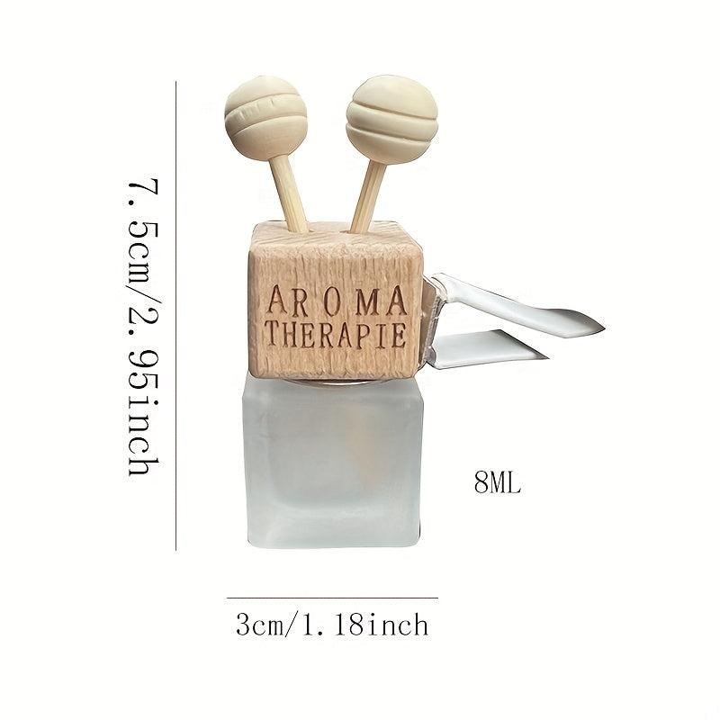 Car Air Outlet Perfume Bottle Clip Empty Square Glass Aromatherapy Diffuser