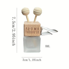 Car Air Outlet Perfume Bottle Clip Empty Square Glass Aromatherapy Diffuser