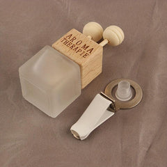Car Air Outlet Perfume Bottle Clip Empty Square Glass Aromatherapy Diffuser