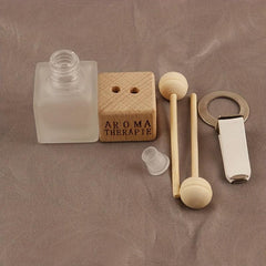 Car Air Outlet Perfume Bottle Clip Empty Square Glass Aromatherapy Diffuser