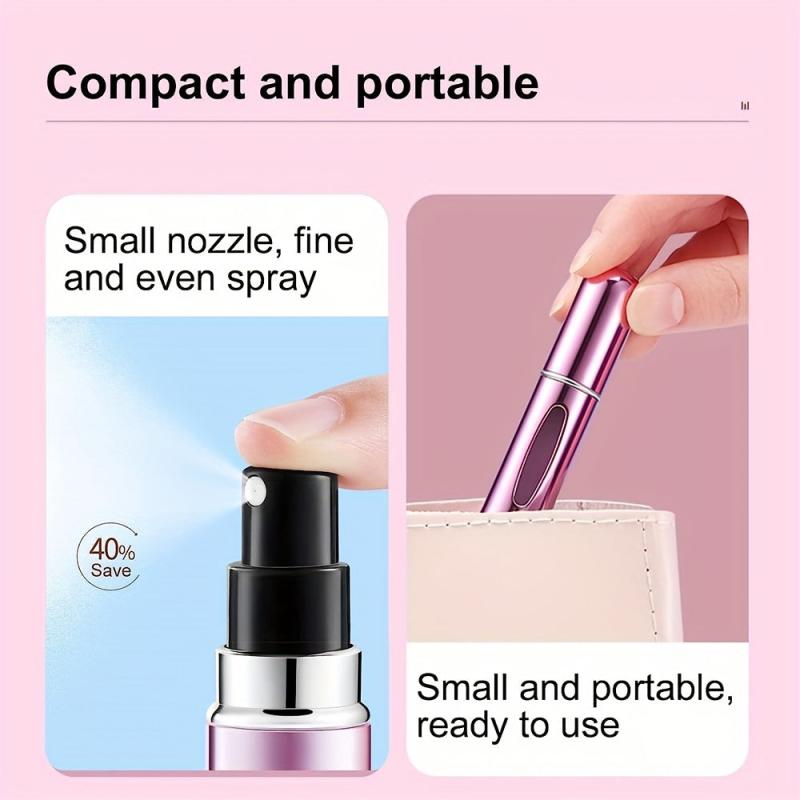 5PCS Mini Refillable Perfume Bottles Spray Pump Empty Atomizer Travel 5ml