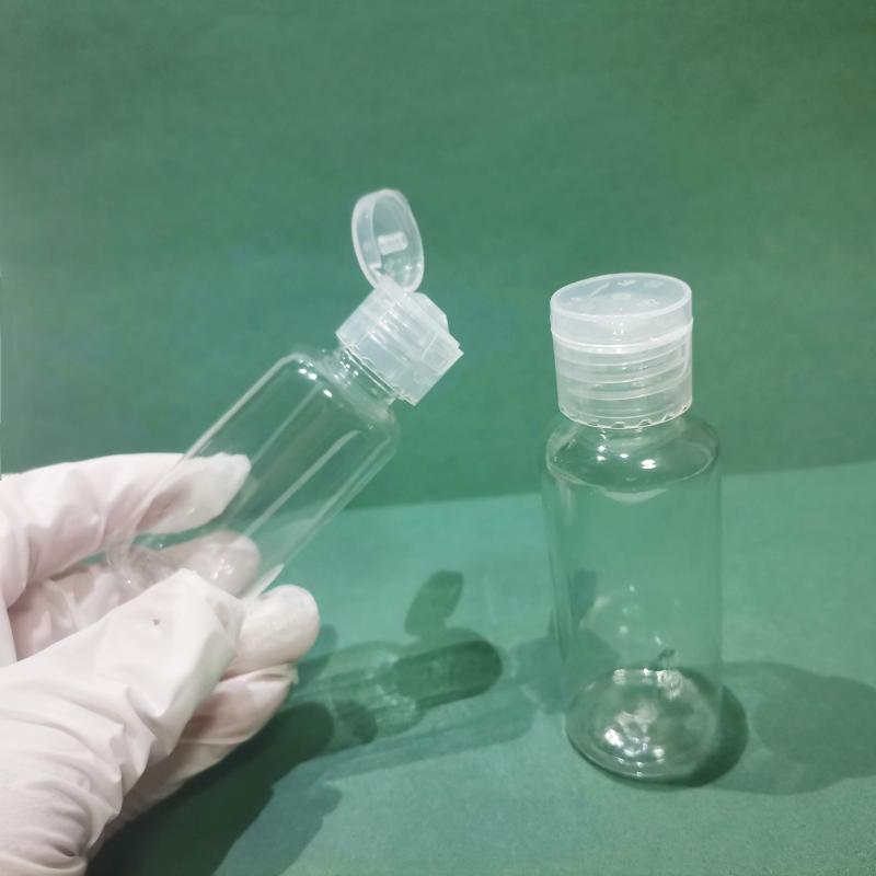 2pcs Clear PET Squeeze Bottles w/ Screw Cap 30ml & 50ml Leakproof Dispensing