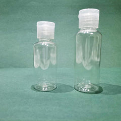2pcs Clear PET Squeeze Bottles w/ Screw Cap 30ml & 50ml Leakproof Dispensing