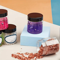 200ml 300ml Clear Plastic Jars with Lids for Cosmetics Storage
