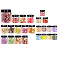 200ml 300ml Clear Plastic Jars with Lids for Cosmetics Storage