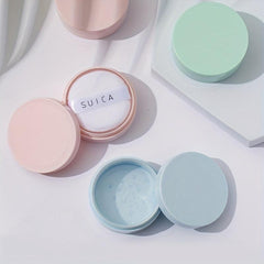 Waterproof Mini Storage Box with Powder Puff Macaron Loose Powder Container