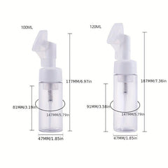 Empty Soap Foaming Bottle with Silicone Brush Head 100-120 ml