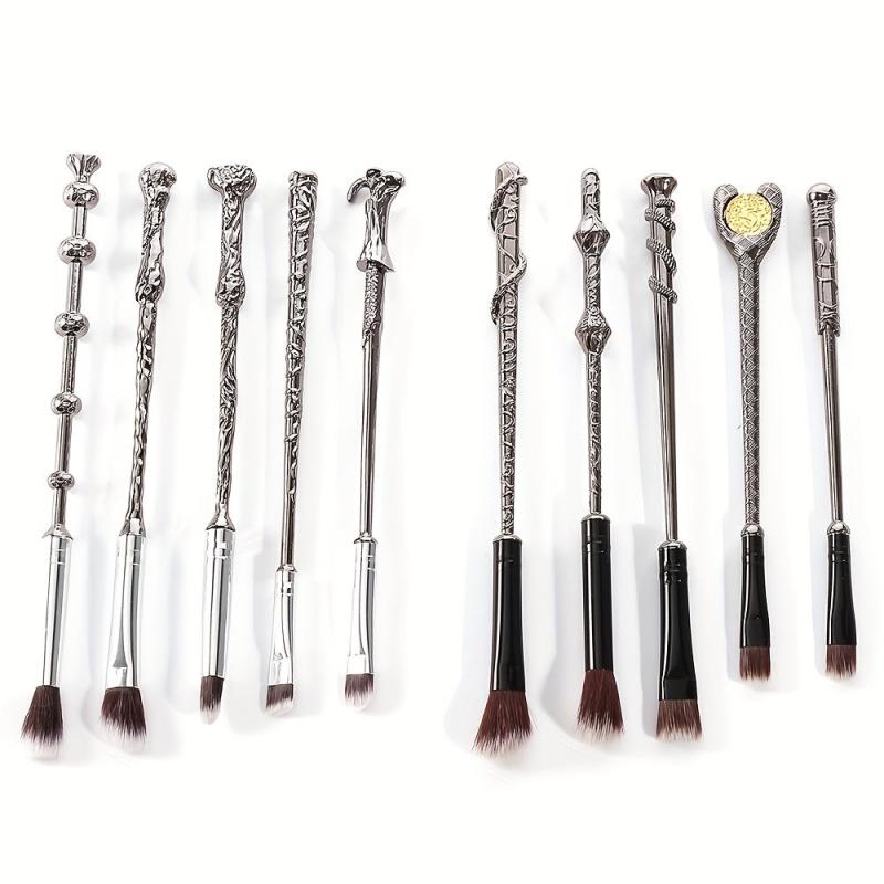 10pcs Silver Magic Eyeshadow Makeup Tools Set Gift For Girls
