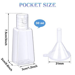 10pcs 1oz Empty Bottles Flip Cap Travel Size Containers