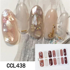 Glossy 3D Nail Strips Full Wraps - DIY Self Adhesive Stickers