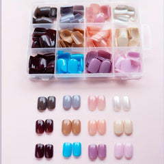 French Ballerina Nail Tips Full Cover False Nail Tips 12 Sizes