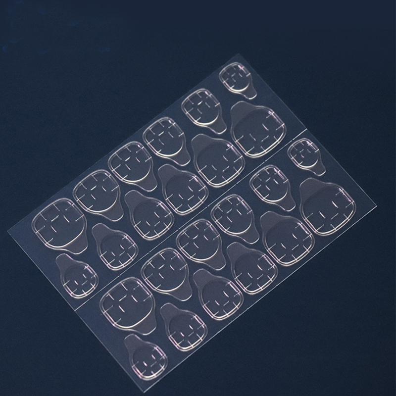 24pcs Square Acrylic Nails Set with Nail Glue