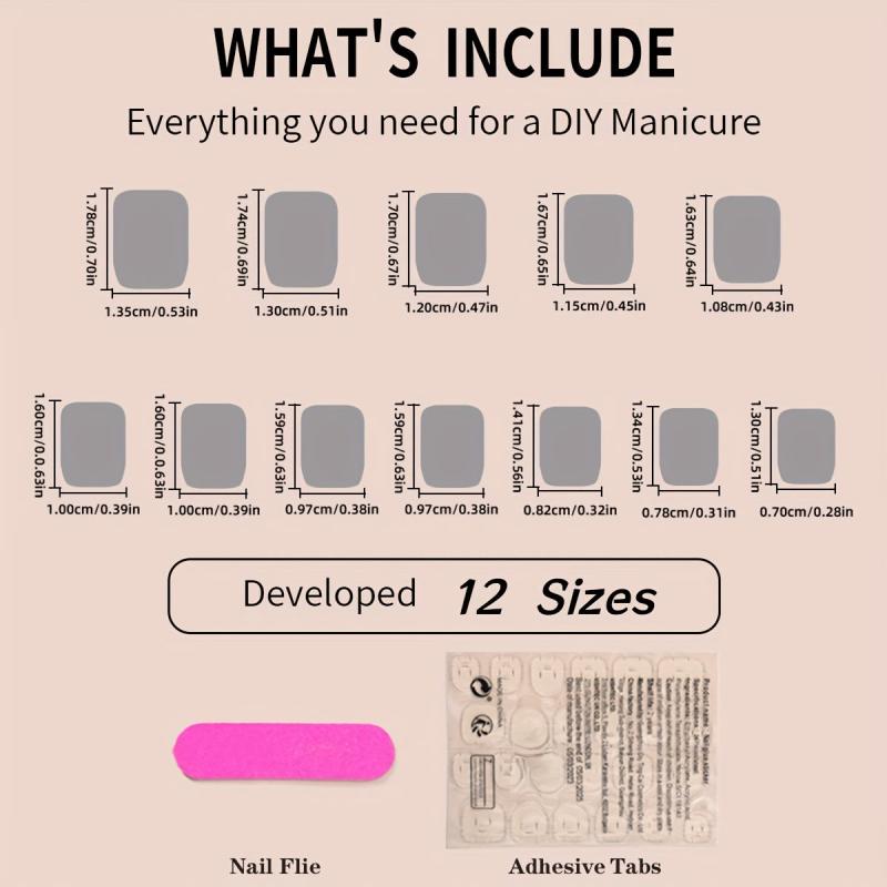 24pcs Pink Press On Nails Full Coverage Short Square False Nails for Women