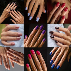 24pcs Glossy Nude Acrylic Nails Square Tips for Full Coverage False Nails