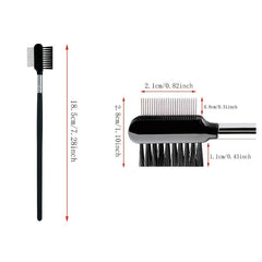 Steel Eyebrow Eyelash Dual Comb Extension Brush Makeup Tool