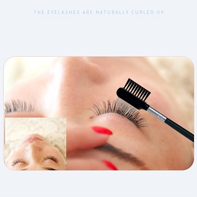 Steel Eyebrow Eyelash Dual Comb Extension Brush Makeup Tool