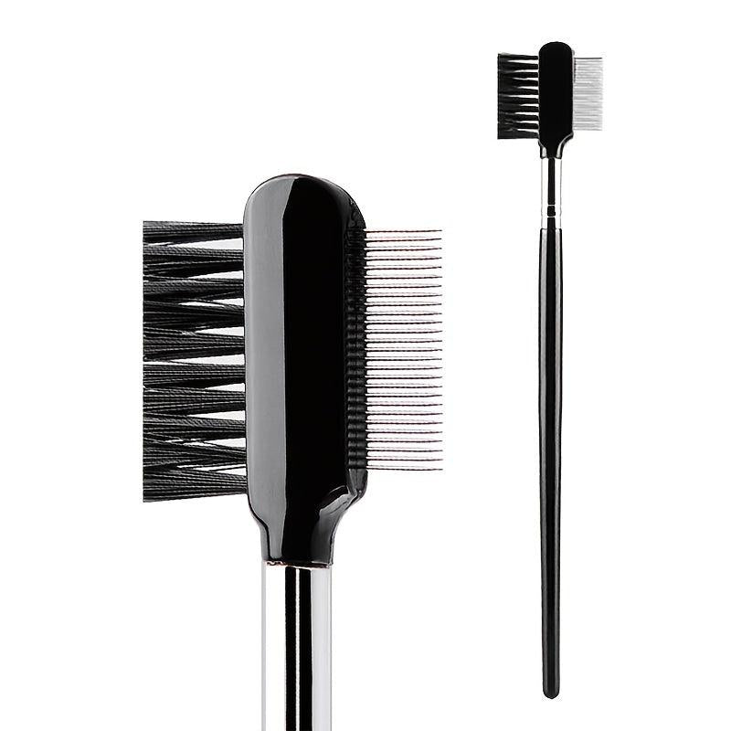 Steel Eyebrow Eyelash Dual Comb Extension Brush Makeup Tool