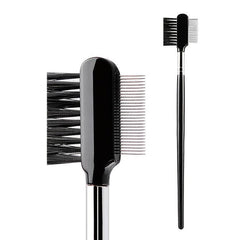 Steel Eyebrow Eyelash Dual Comb Extension Brush Makeup Tool
