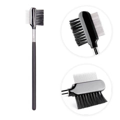 Steel Eyebrow Eyelash Dual Comb Extension Brush Makeup Tool