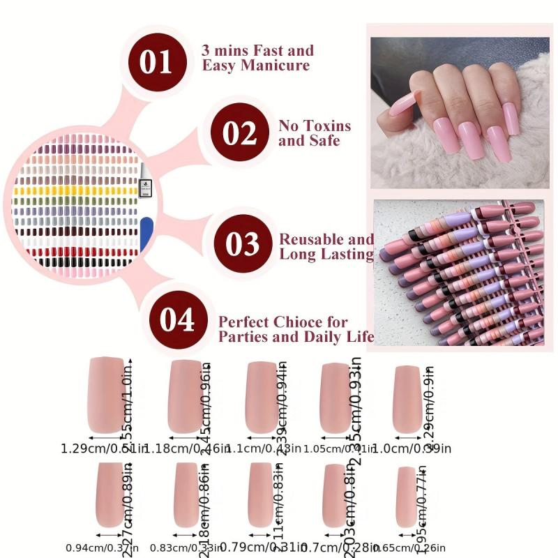 336 Pcs Medium Press On Nails with Nail File