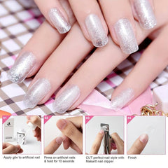 336 Pcs Medium Press On Nails with Nail File