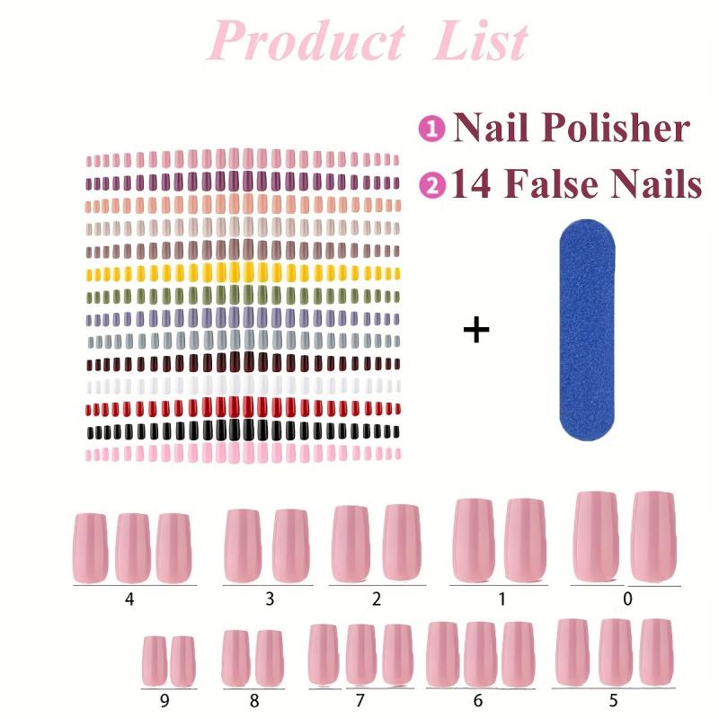 336 Pcs Medium Press On Nails with Nail File