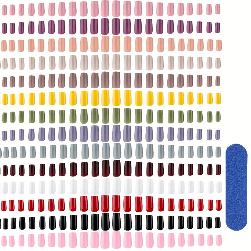 336 Pcs Medium Press On Nails with Nail File