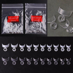 500 pcs Clear Short Acrylic Extension French Nail Tips for Half Cover Nails