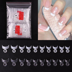 500 pcs Clear Short Acrylic Extension French Nail Tips for Half Cover Nails