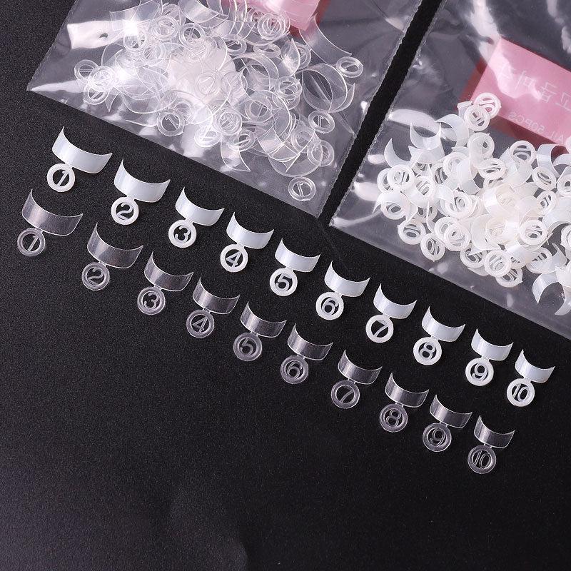 500 pcs Clear Short Acrylic Extension French Nail Tips for Half Cover Nails