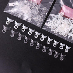 500 pcs Clear Short Acrylic Extension French Nail Tips for Half Cover Nails