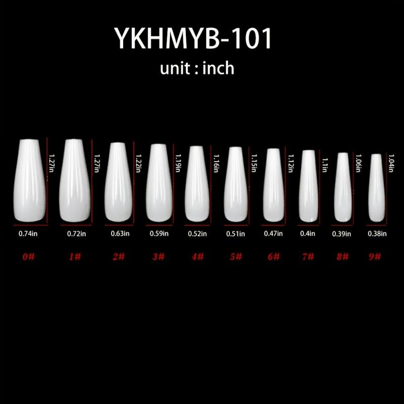 24 pcs Pink Gradient Coffin Press On Nails French Tip Acrylic Nails