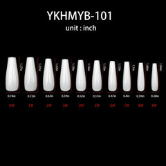 24 pcs Pink Gradient Coffin Press On Nails French Tip Acrylic Nails