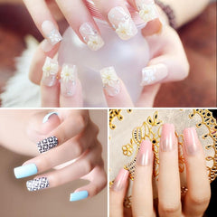 600pcs Clear Gel Nail Tips Full Cover Medium Square Shape False Nails