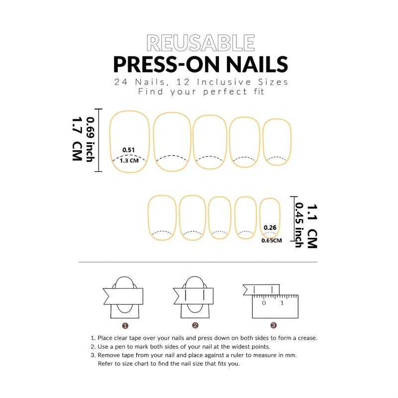 24Pcs Gradient False Nails Short Square French Tip Glossy Transparent