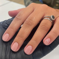 24pcs Nude Pink Press On Nails Full Cover Short Square False Nails