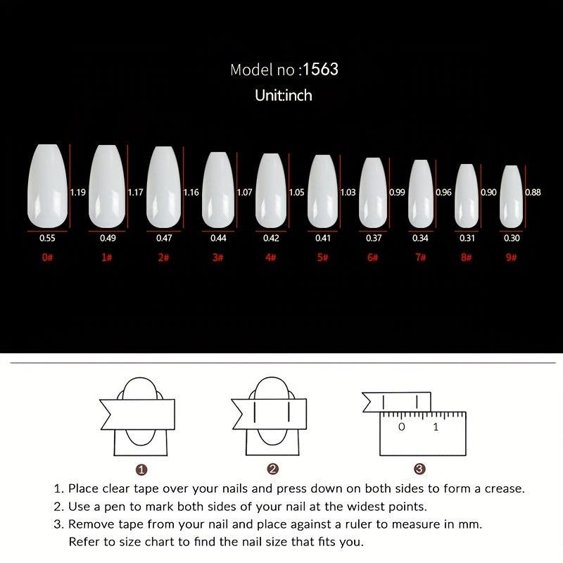 24pcs 3D Moon & Star Press On Nails w/ Glue for Women & Girls